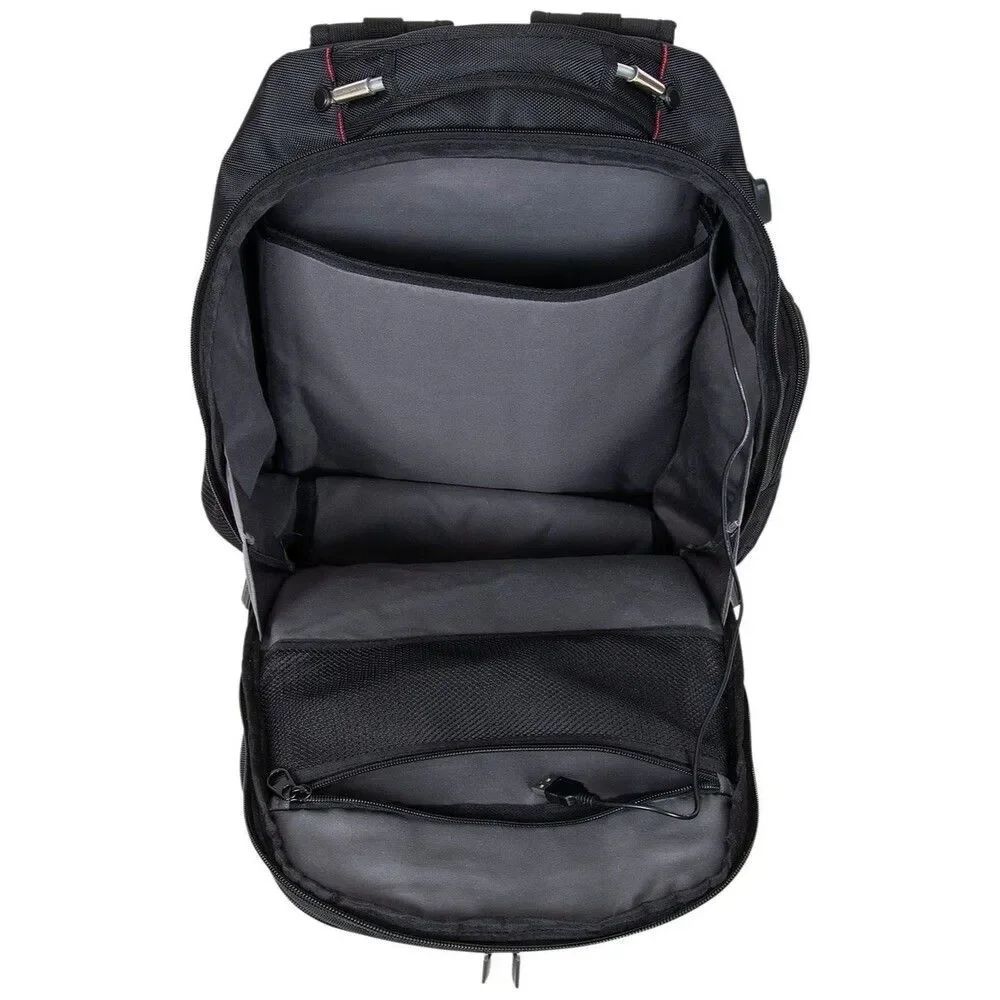 Kenneth Cole Reaction Black Backpack with Red Accents, travel bag